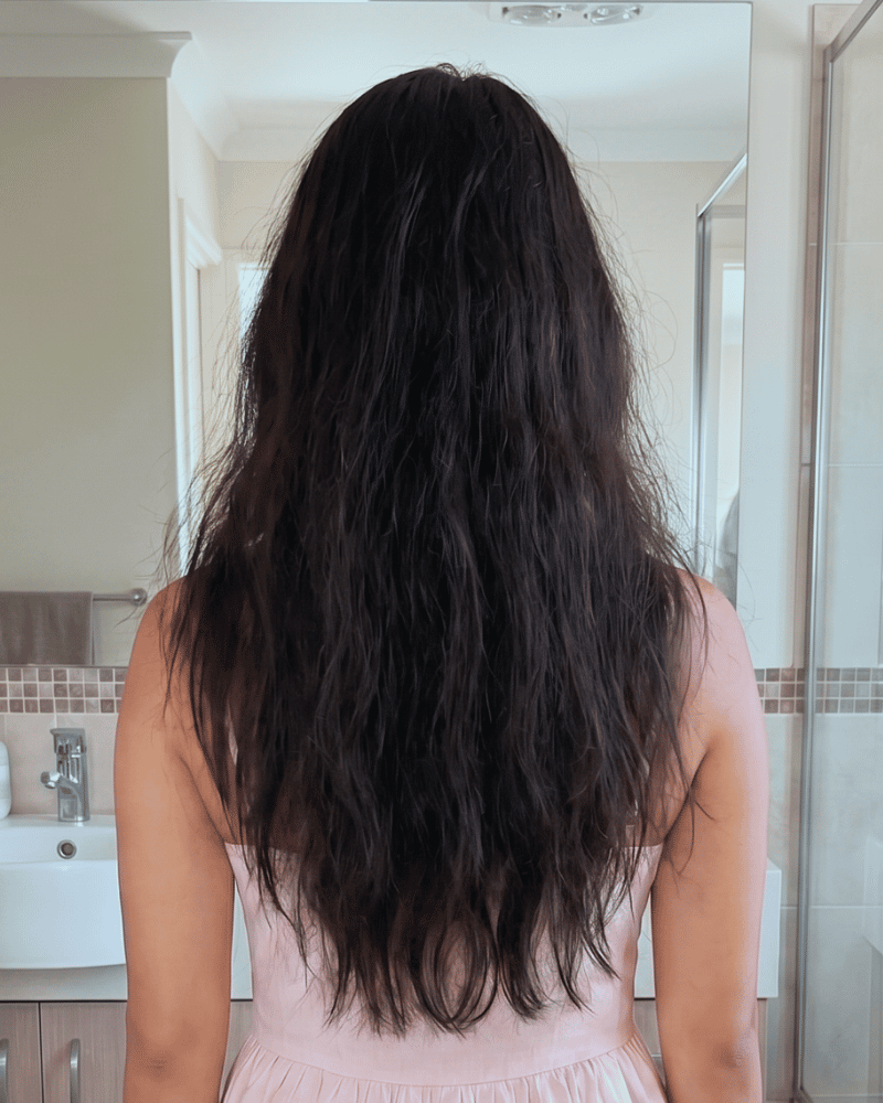Before using Maati Hair & Scalp Oil