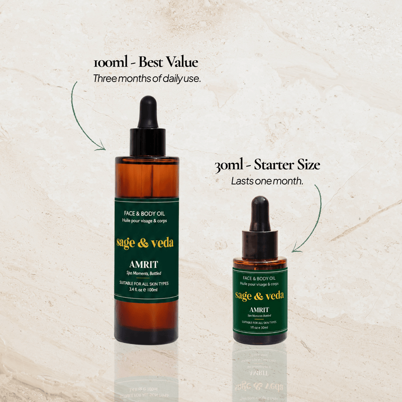 AMRIT Face & Body Oil TEST - sage & veda