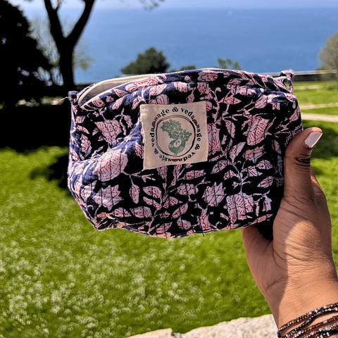 Cotton Quilted Pouch - sage & veda