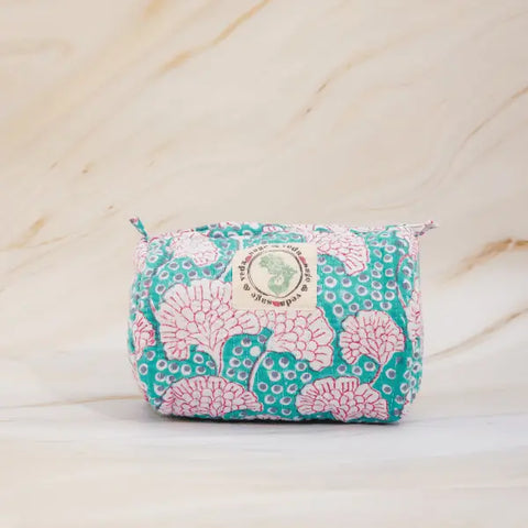 Cotton Quilted Pouch - sage & veda