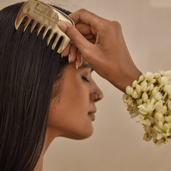 Kansa Massager Comb - sage & veda