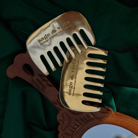 Kansa Massager Comb - sage & veda