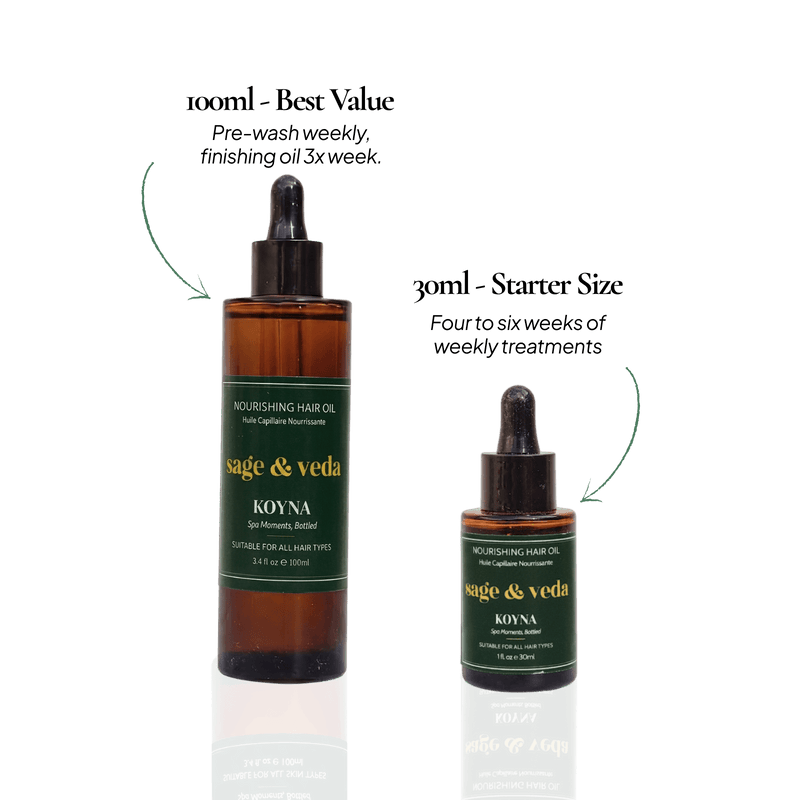 Koyna Hair & Scalp Oil Test - sage & veda