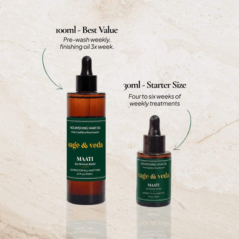 Maati Hair & Scalp Oil Test - sage & veda
